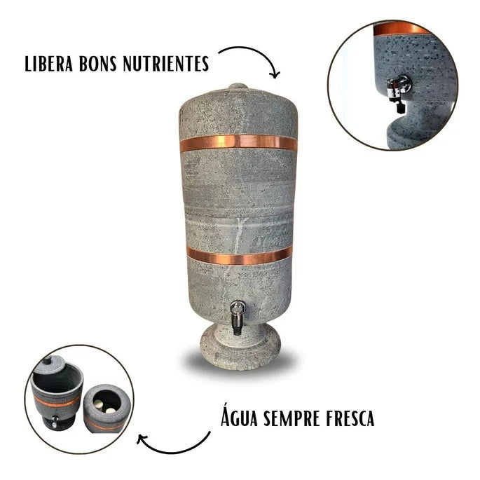 FILTRO DE PEDRA SABÃO + BRINDES ESPECIAL